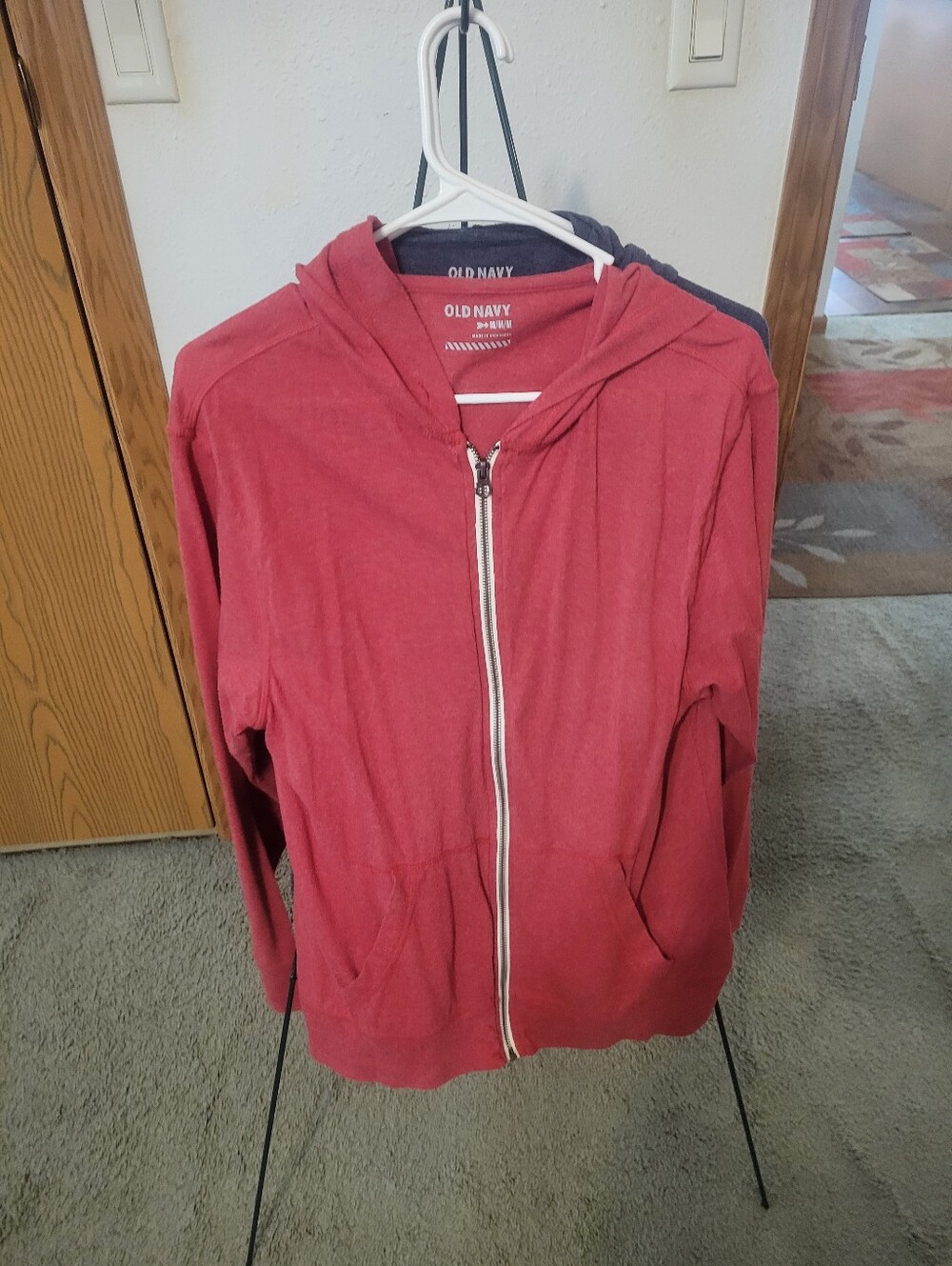 Old Navy Womans  Coral-Red Zip Hoodie